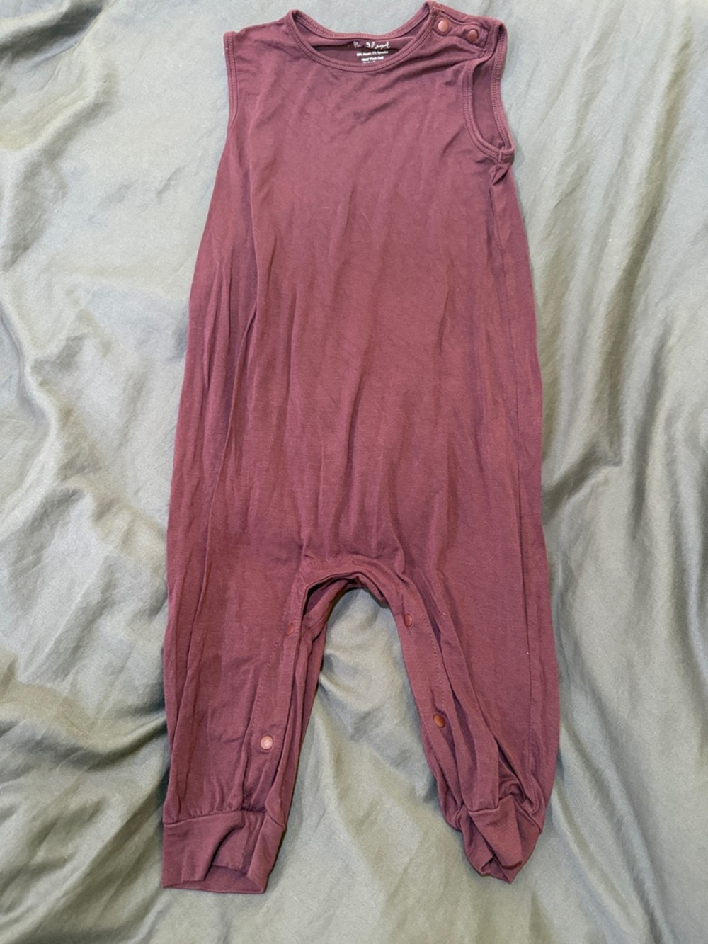 unbranded Kids Plum Sleeveless One-Piece Bodysuit